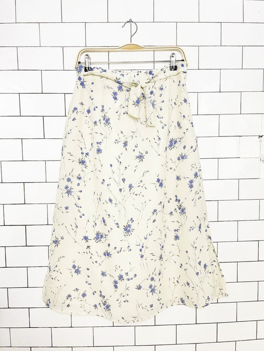 vintage 90s northern traditions micro floral minimal midi skirt - good market thrift store