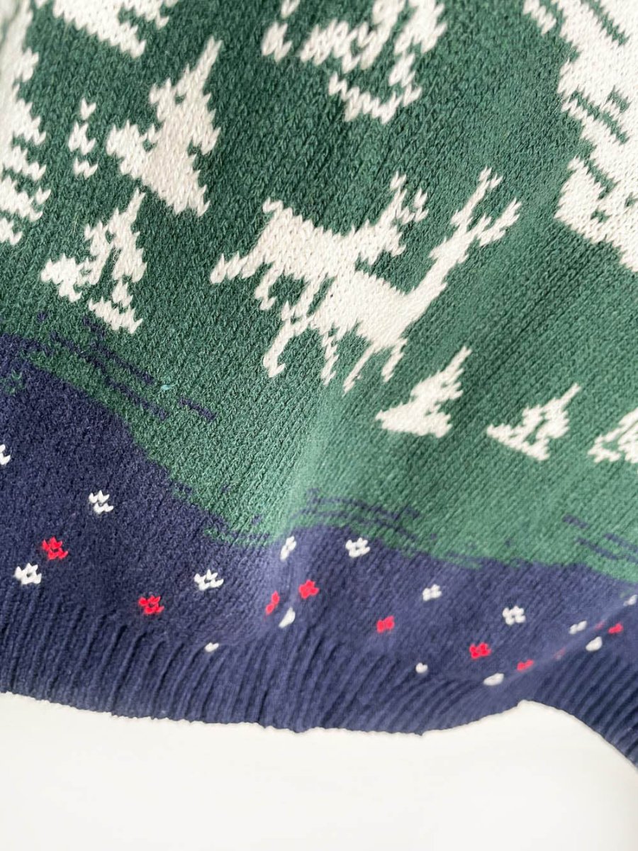 vintage 90s NR parkhurst holiday cabin knit vest | northern reflections - good market thrift store