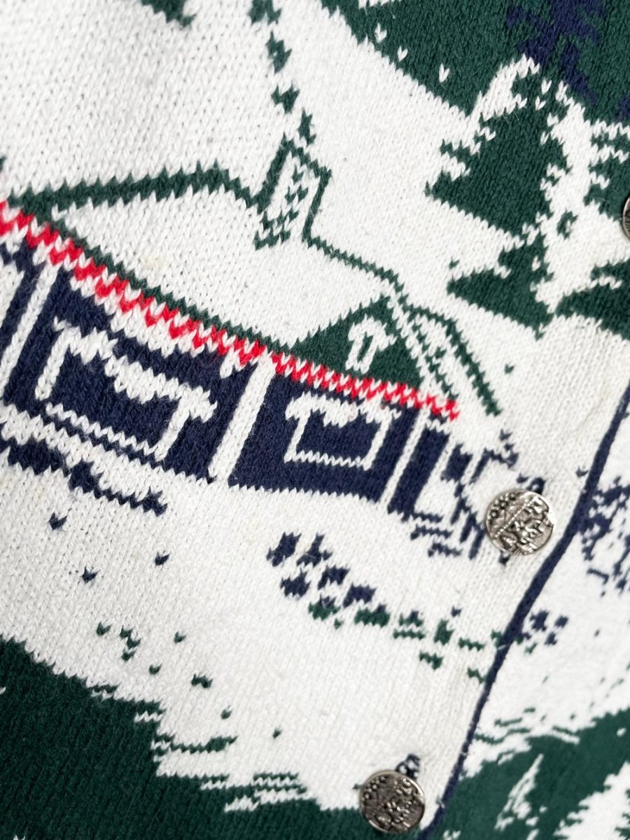 vintage 90s NR parkhurst holiday cabin knit vest | northern reflections - good market thrift store