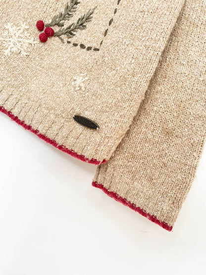 vintage 90s NR tartan skates + holly full zip knit cardigan | northern reflections - good market thrift store