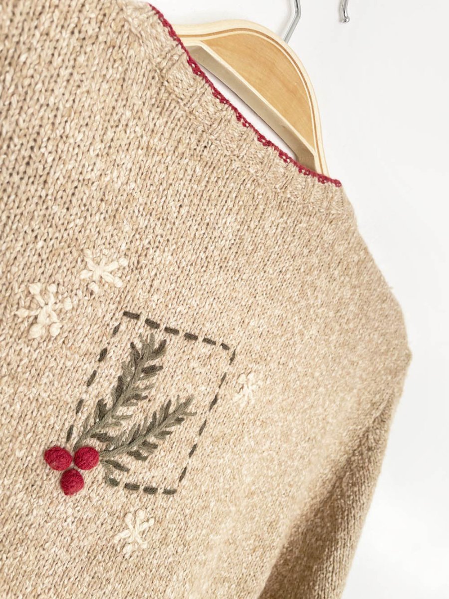 vintage 90s NR tartan skates + holly full zip knit cardigan | northern reflections - good market thrift store