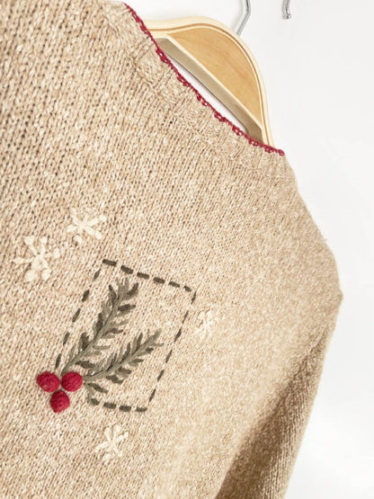 vintage 90s NR tartan skates + holly full zip knit cardigan | northern reflections - good market thrift store