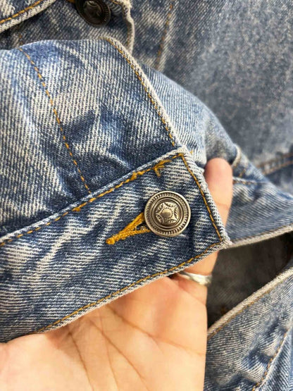 vintage 90s nuovo jeanswear denim vest | county seat - good market thrift store