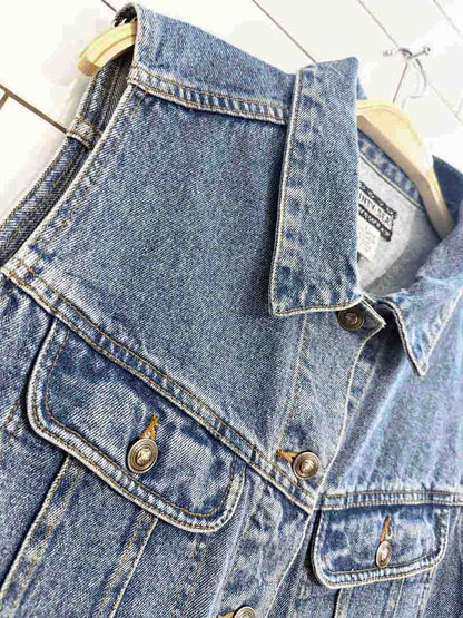 vintage 90s nuovo jeanswear denim vest | county seat - good market thrift store