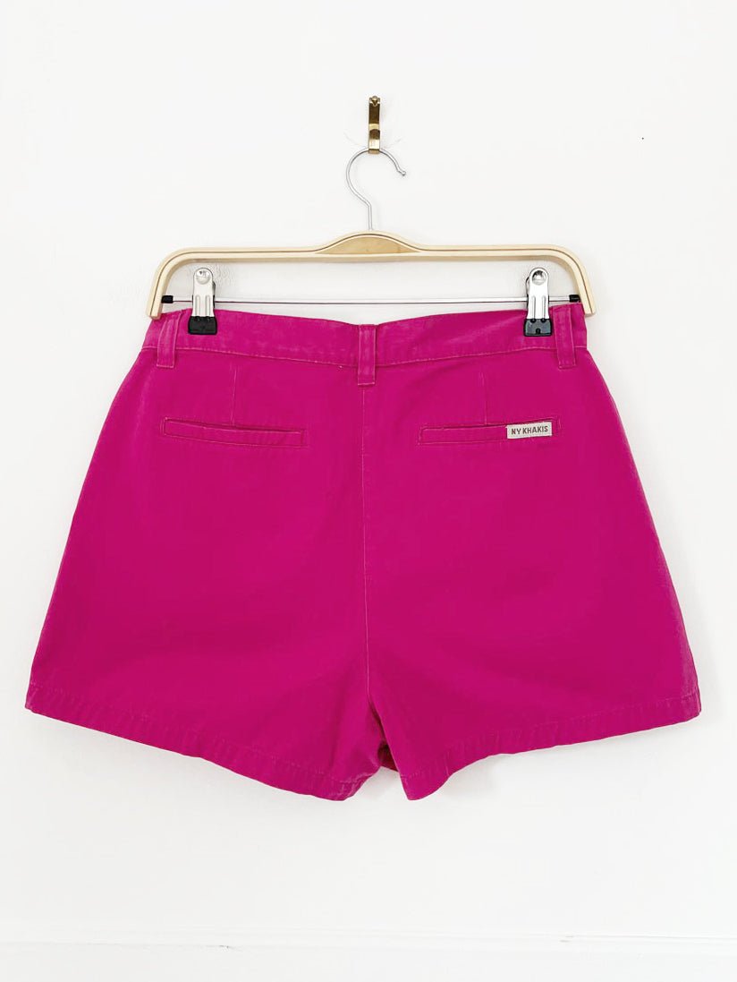 vintage 90s NY khakis hot pink denim shorts - good market thrift store