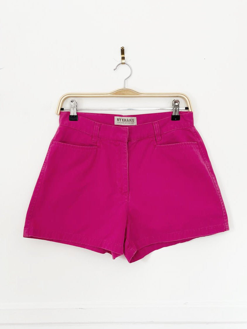 vintage 90s NY khakis hot pink denim shorts - good market thrift store