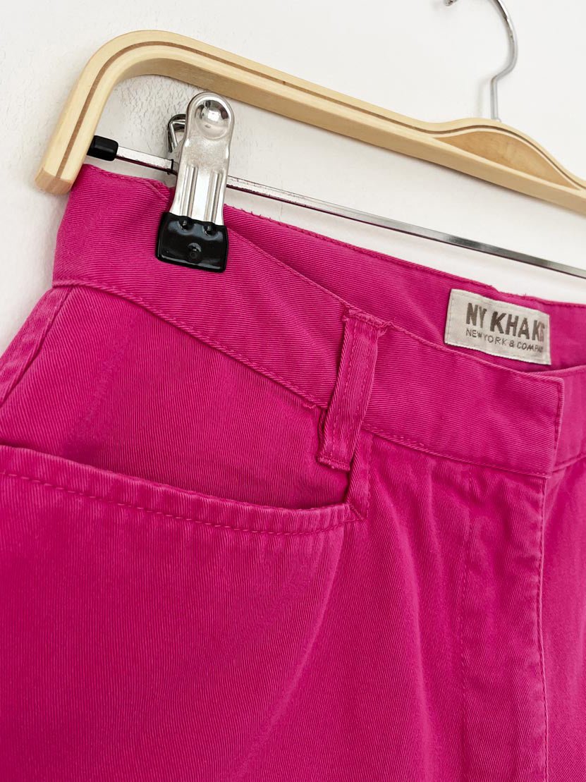 vintage 90s NY khakis hot pink denim shorts - good market thrift store