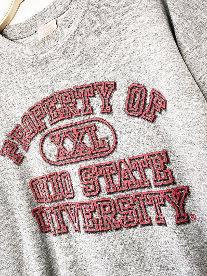 vintage 90s ohio state university soft varsity sweatshirt | hanes - good market thrift store