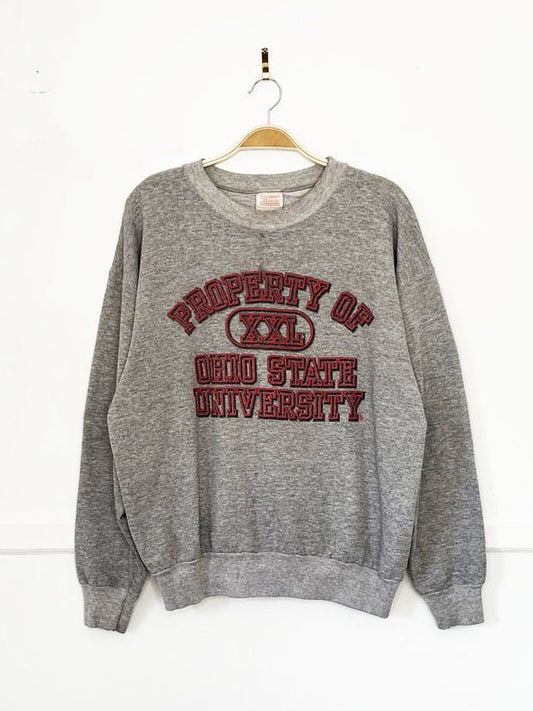 vintage 90s ohio state university soft varsity sweatshirt | hanes - good market thrift store