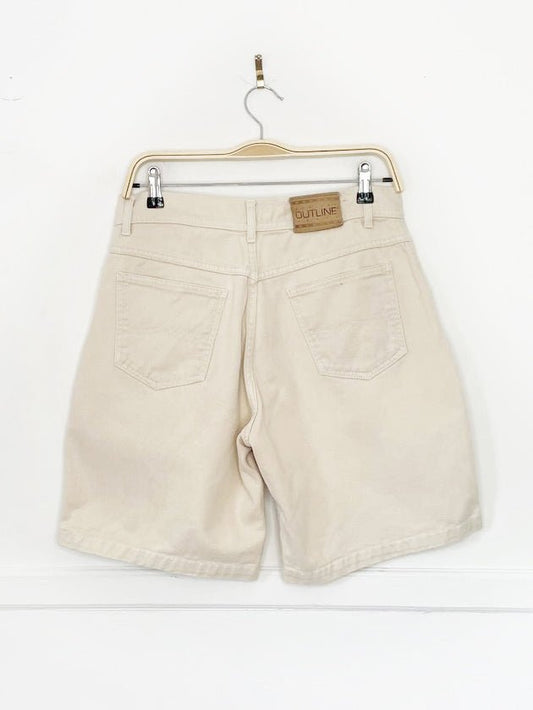 vintage 90s outline high waist denim shorts - good market thrift store
