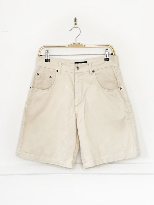 vintage 90s outline high waist denim shorts - good market thrift store