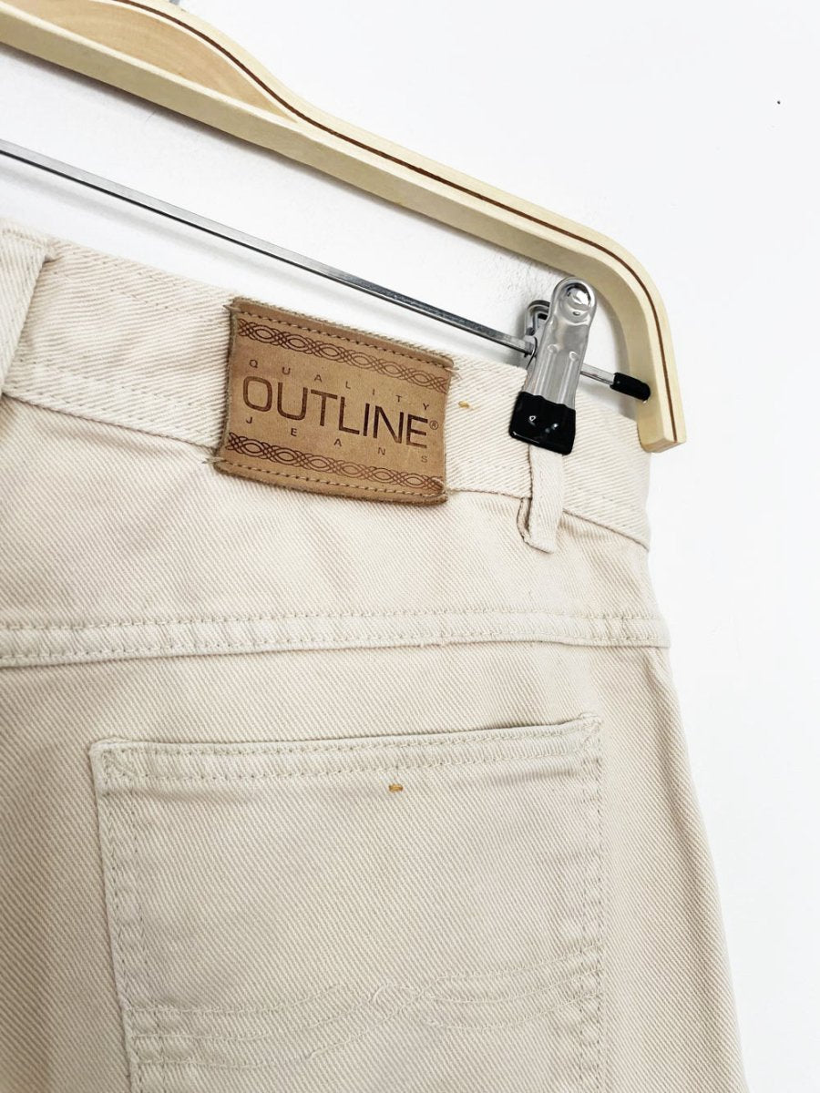 vintage 90s outline high waist denim shorts - good market thrift store