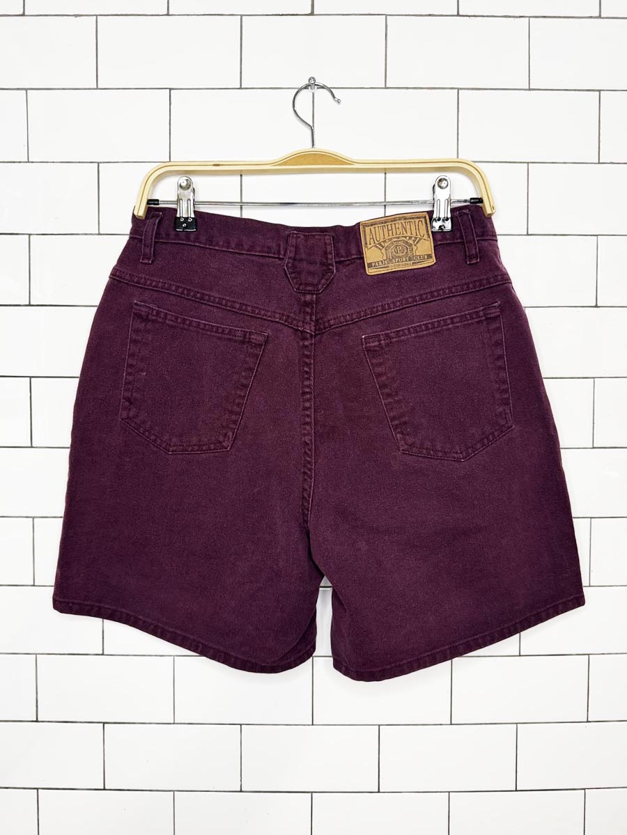 vintage 90s paris sport club double button denim shorts - good market thrift store