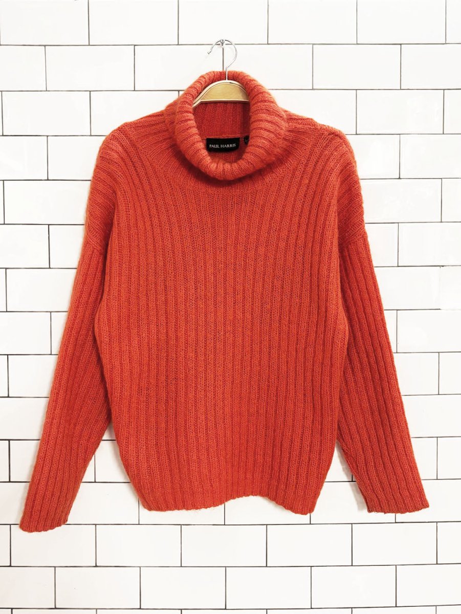 vintage 90s paul harris mohair - blend turtleneck sweater - good market thrift store