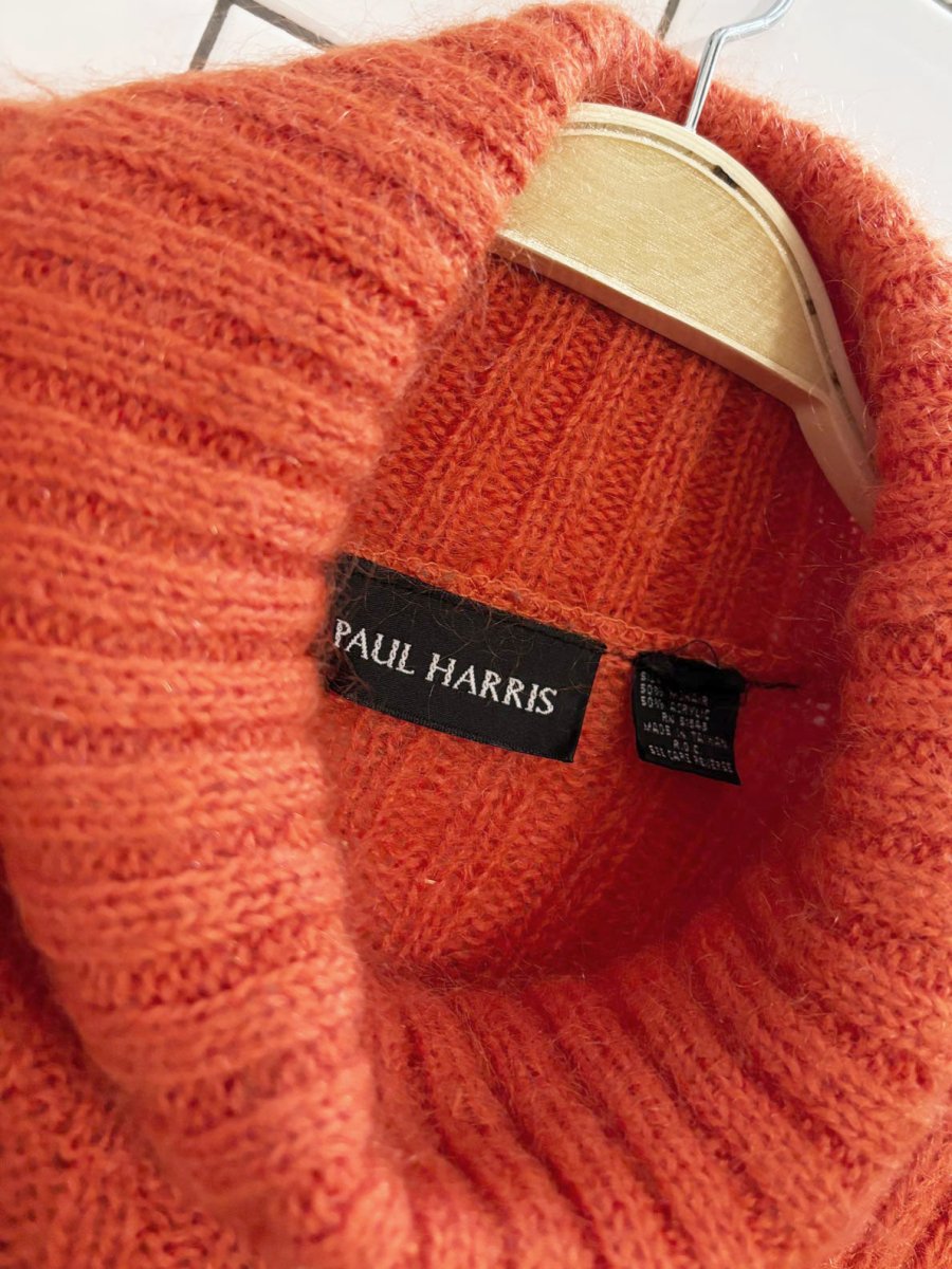 vintage 90s paul harris mohair - blend turtleneck sweater - good market thrift store