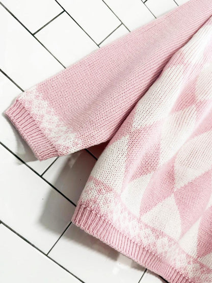 vintage 90s perspective argyle knit sweater - good market thrift store