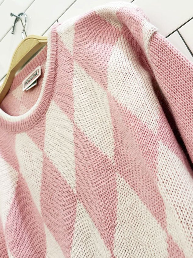 vintage 90s perspective argyle knit sweater - good market thrift store