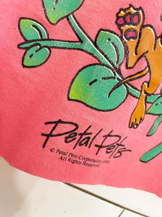 vintage 90s petal pets dogwood cropped graphic tee | made in India - good market thrift store