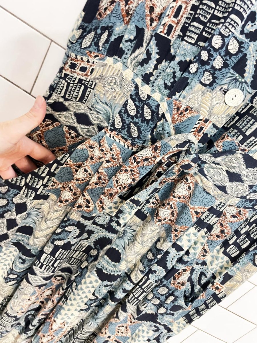 vintage 90s petite sophisticate tie waist 1/2 button jumpsuit | made in USA - good market thrift store