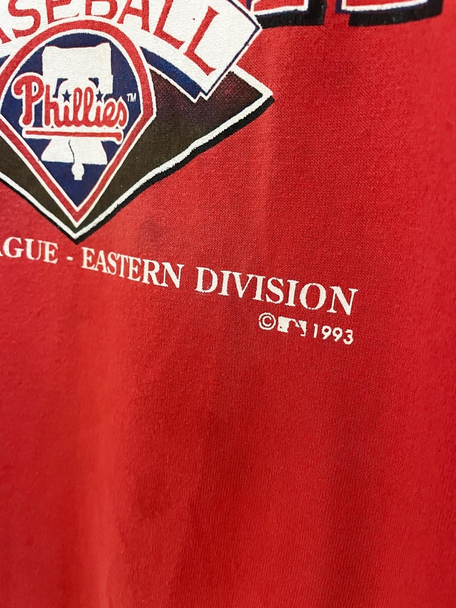 vintage 90s phillies baseball MLB soft single stitch tee | made in usa | trench - good market thrift store