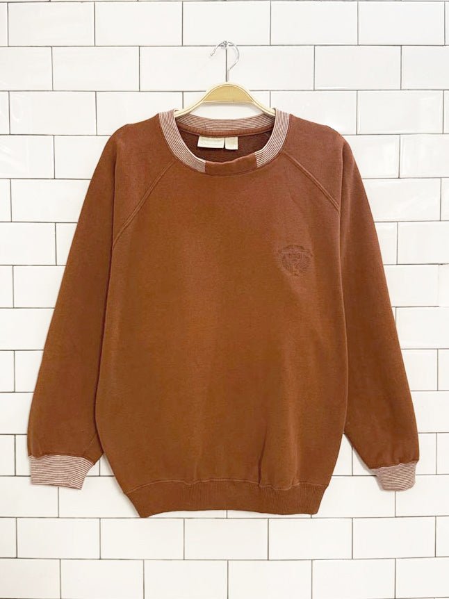 vintage 90s pierre cardin embroidered crest sweatshirt - good market thrift store