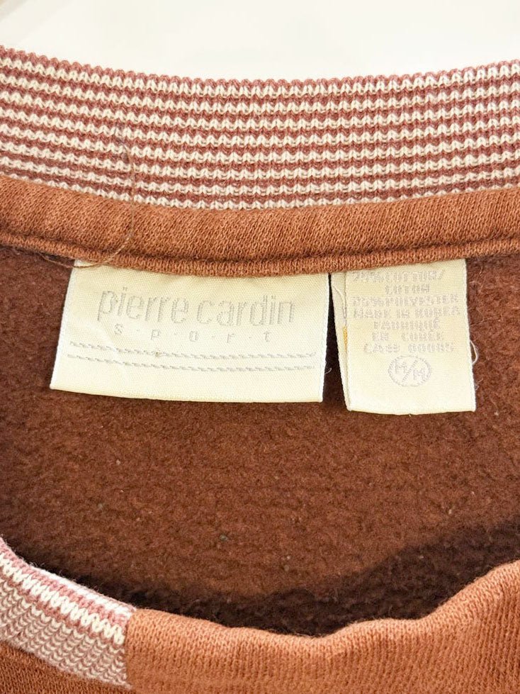 vintage 90s pierre cardin embroidered crest sweatshirt - good market thrift store