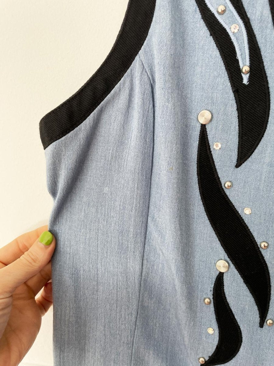 vintage 90s pierre lamont flame jewel vest | made in usa - good market thrift store