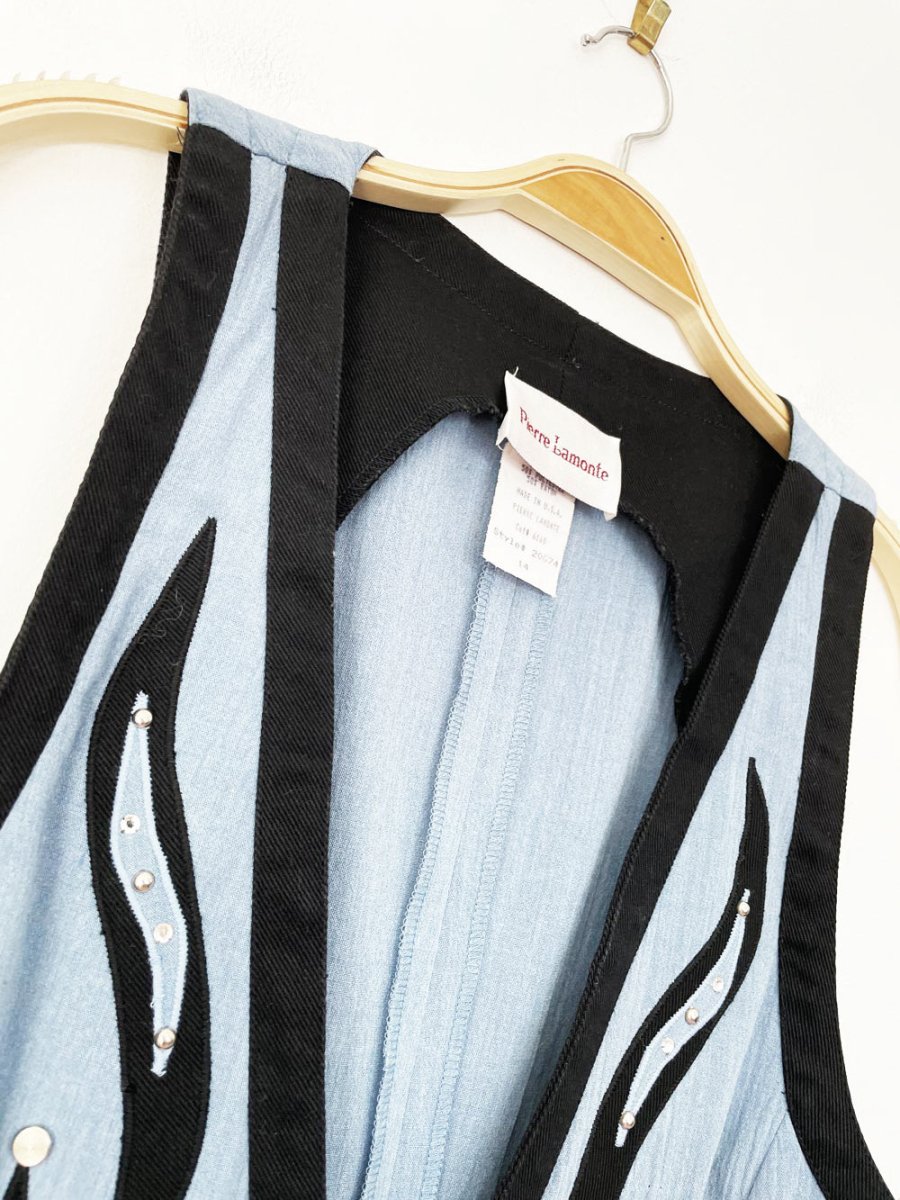 vintage 90s pierre lamont flame jewel vest | made in usa - good market thrift store