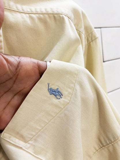 vintage 90s polo ralph butter yellow shirt - good market thrift store
