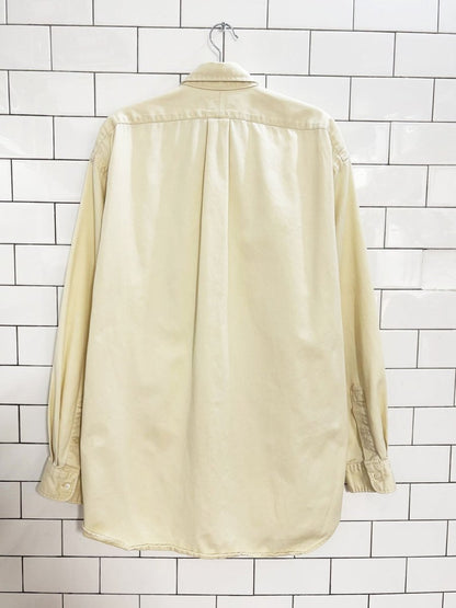 vintage 90s polo ralph butter yellow shirt - good market thrift store