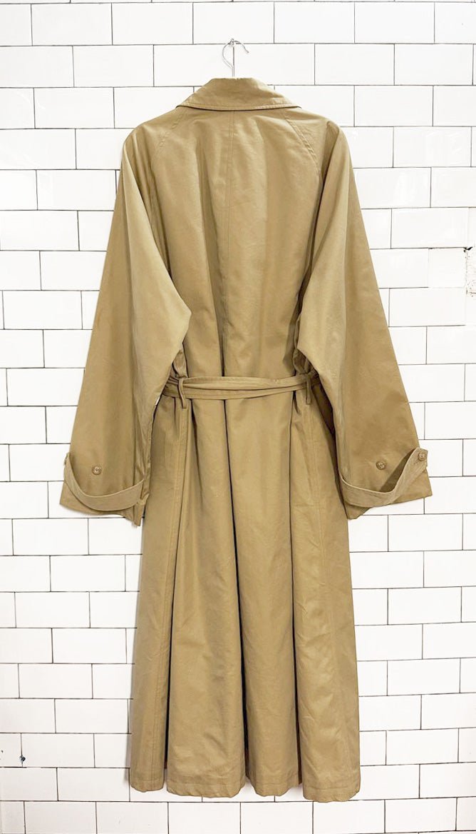 vintage 90s polo ralph lauren belted trench coat | check lining - good market thrift store