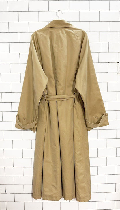 vintage 90s polo ralph lauren belted trench coat | check lining - good market thrift store