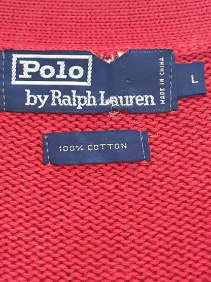 vintage 90s polo ralph lauren cotton knit cardigan - good market thrift store