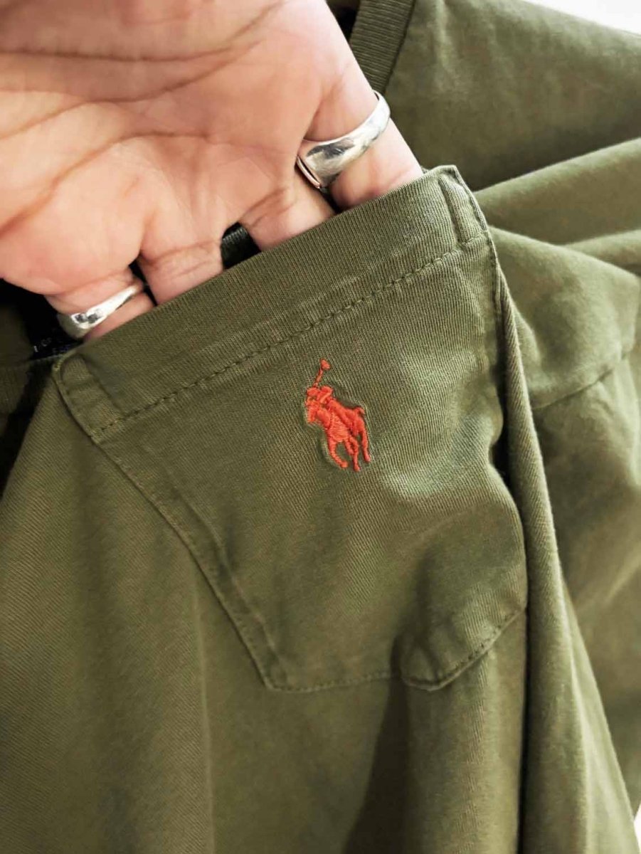 vintage 90s polo ralph lauren cropped pocket tee - good market thrift store