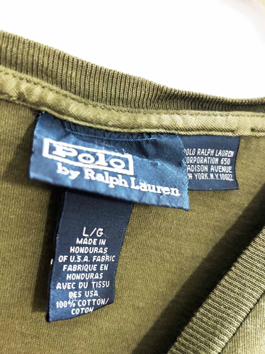 vintage 90s polo ralph lauren cropped pocket tee - good market thrift store