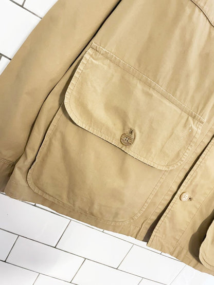 vintage 90s polo ralph lauren suede collar utility chore jacket - good market thrift store