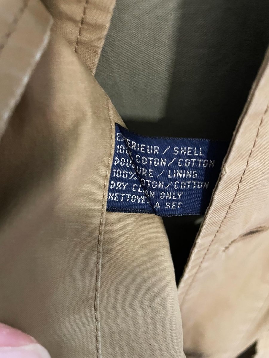 vintage 90s polo ralph lauren suede collar utility chore jacket - good market thrift store