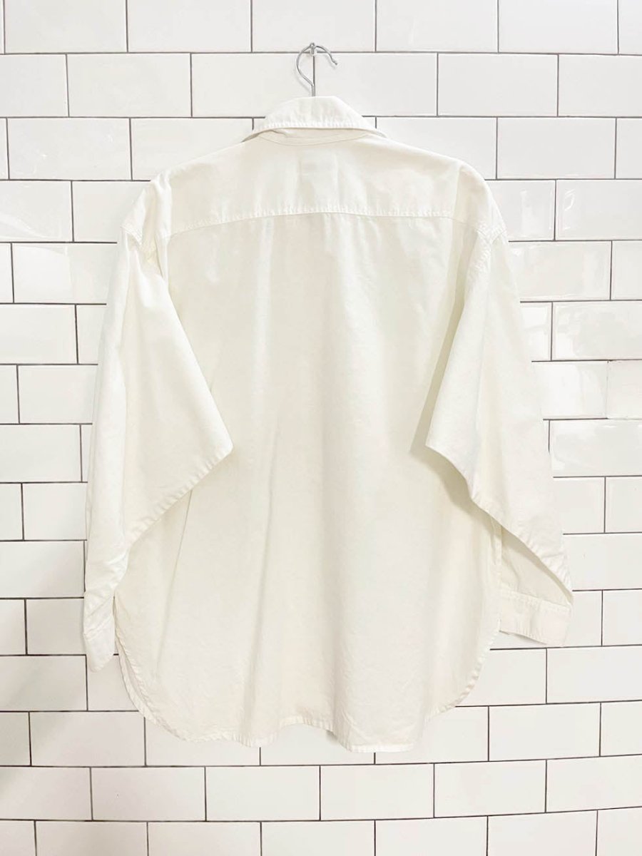vintage 90s ports oversized single needle tailoring full button shirt | rework - good market thrift store