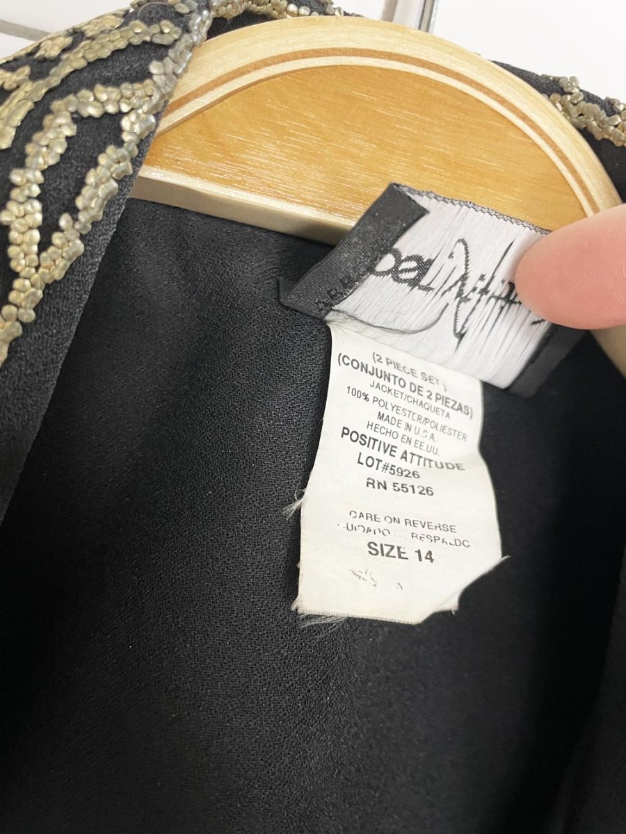 vintage 90s positive attitude gold trim blazer | made in USA - good market thrift store