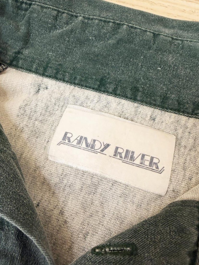 vintage 90s randy river striped polo long sleeve shirt - good market thrift store