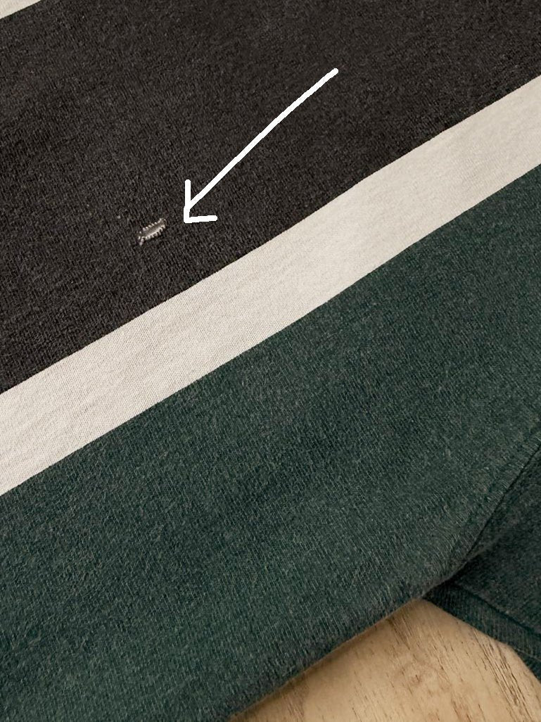 vintage 90s randy river striped polo long sleeve shirt - good market thrift store