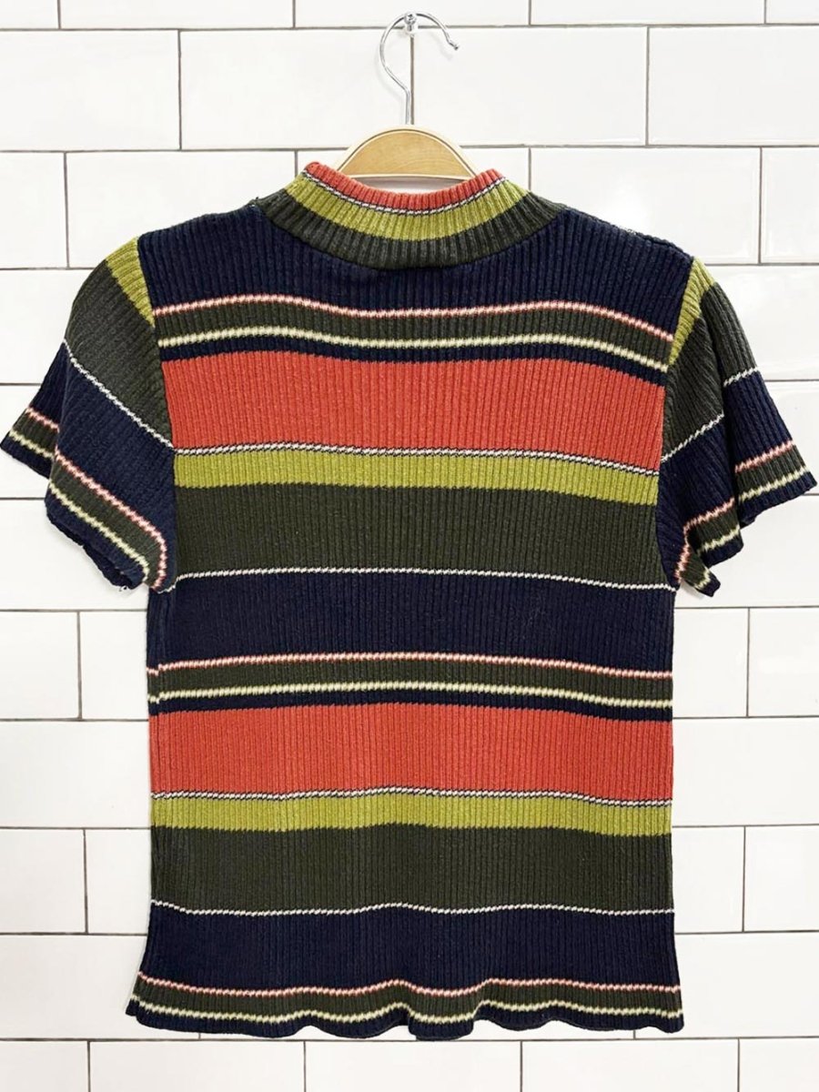vintage 90s real clothes striped knit top - good market thrift store