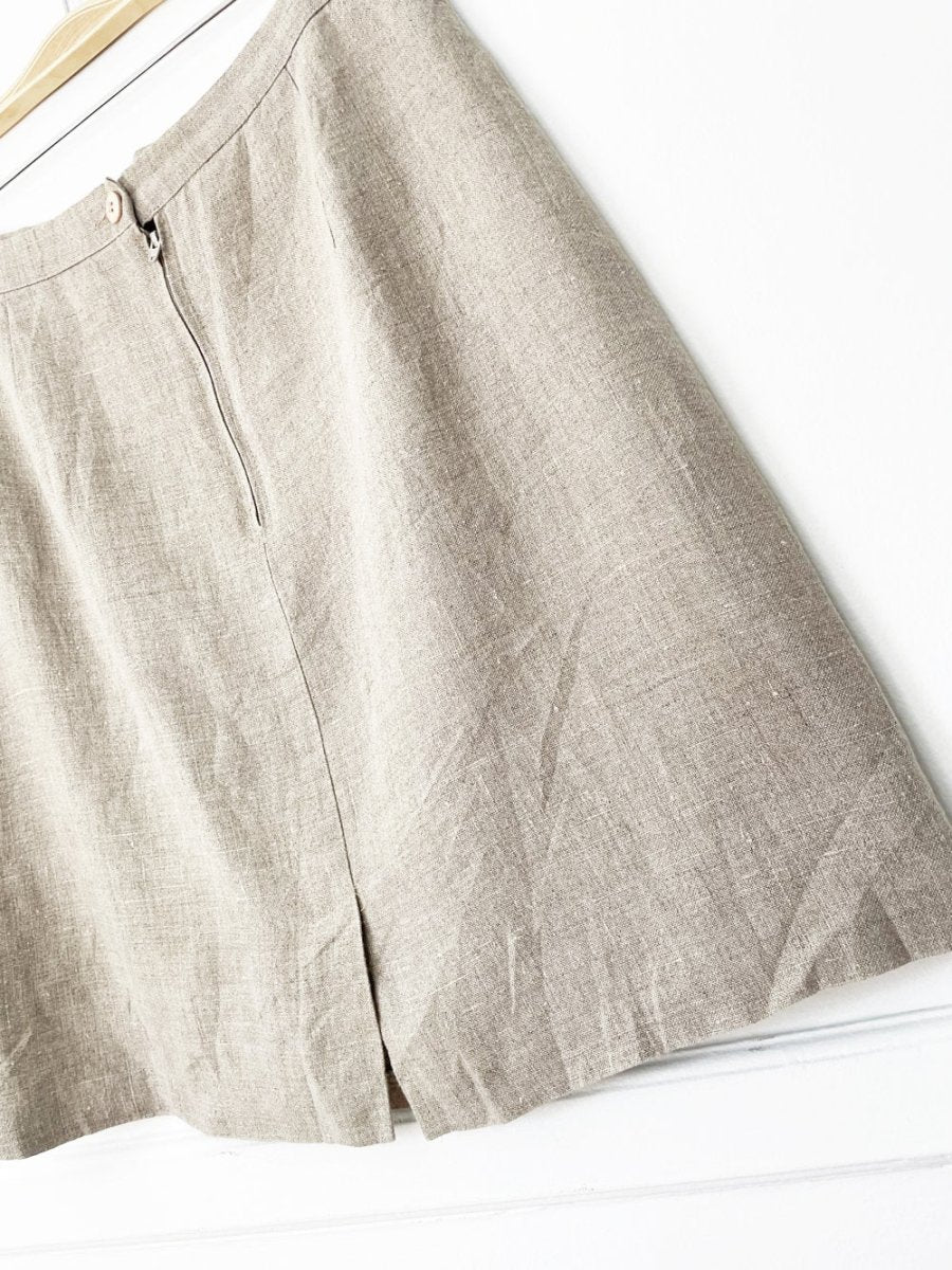 vintage 90s reminiscence 100% linen mini skirt | stewart richard - good market thrift store