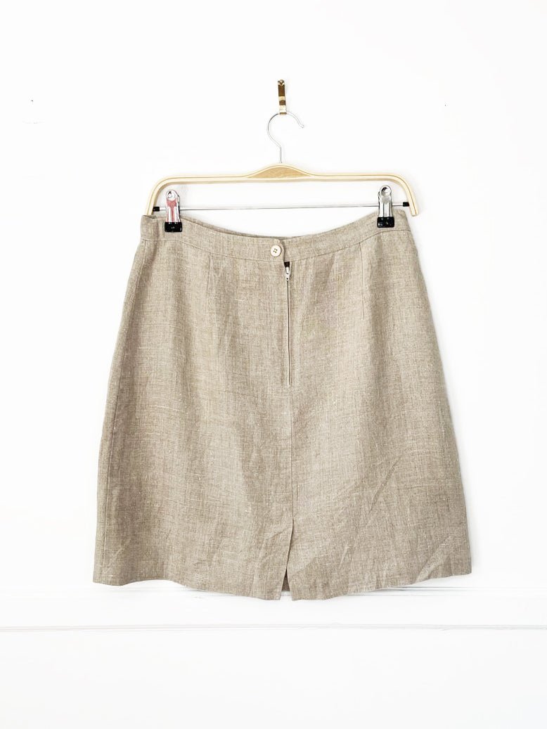 vintage 90s reminiscence 100% linen mini skirt | stewart richard - good market thrift store