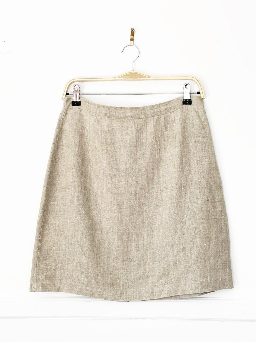 vintage 90s reminiscence 100% linen mini skirt | stewart richard - good market thrift store
