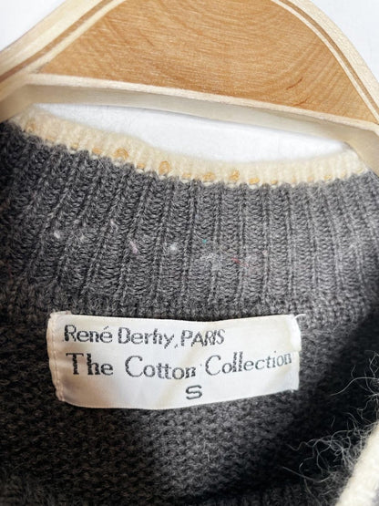 vintage 90s rene derhy paris wool - angora winter animals knit sweater - good market thrift store