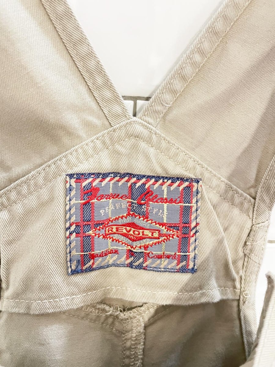vintage 90s revolt utility overall shorts - good market thrift store