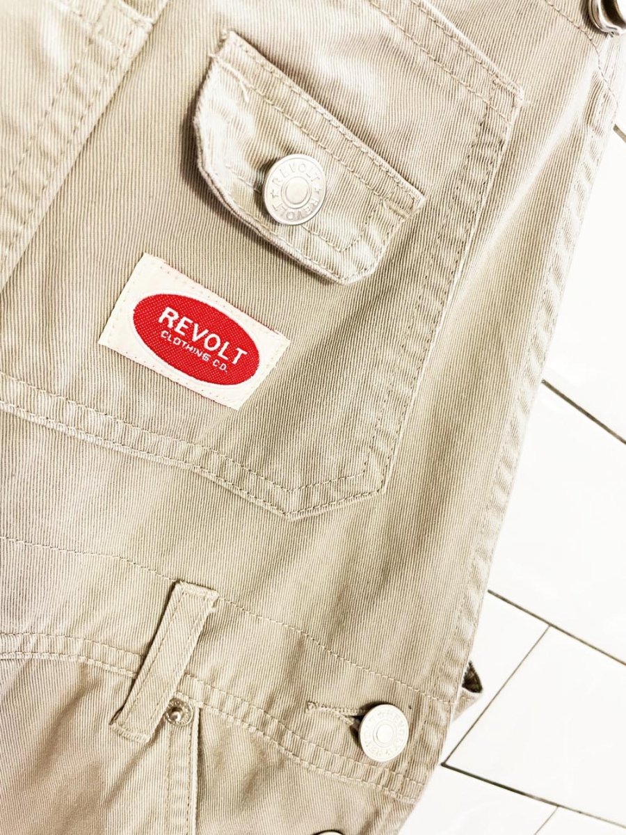 vintage 90s revolt utility overall shorts - good market thrift store