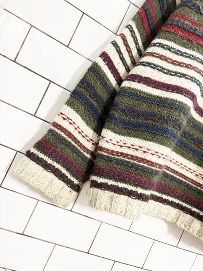 vintage 90s riggins wool - blend 3d knit sweater - good market thrift store