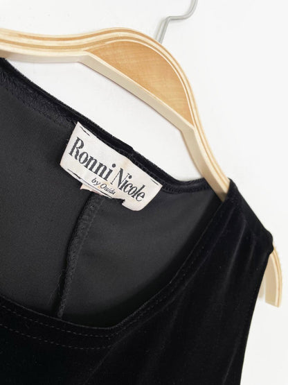 vintage 90s ronni nicole velvet sparkle maxi dress | ouida - good market thrift store